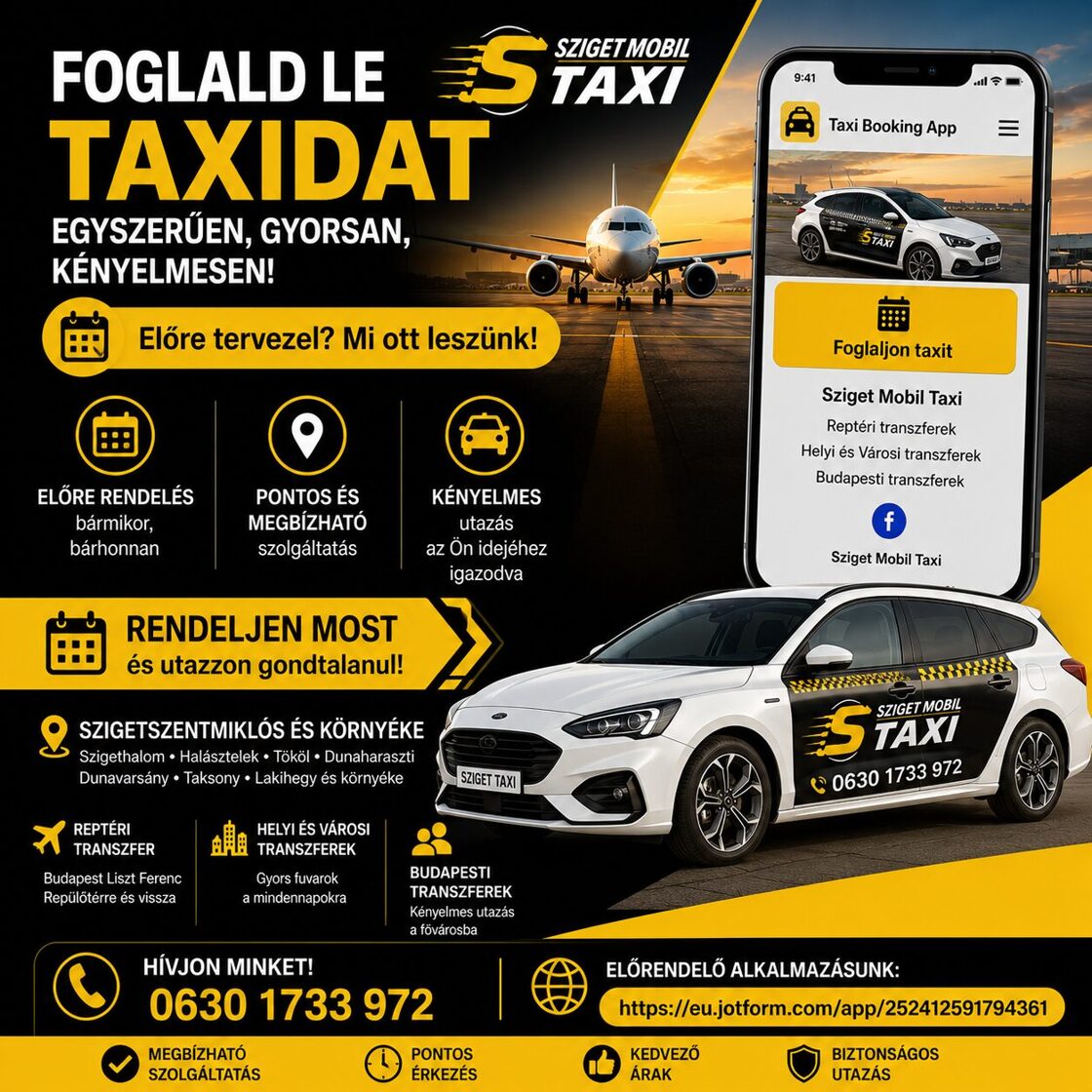 sziget taxi - foglald le taxidat egyszerűen kényelmesen
